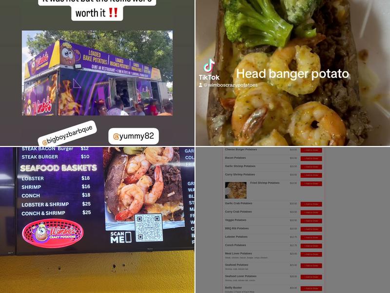 Wimbos Crazy Potatoes Menu