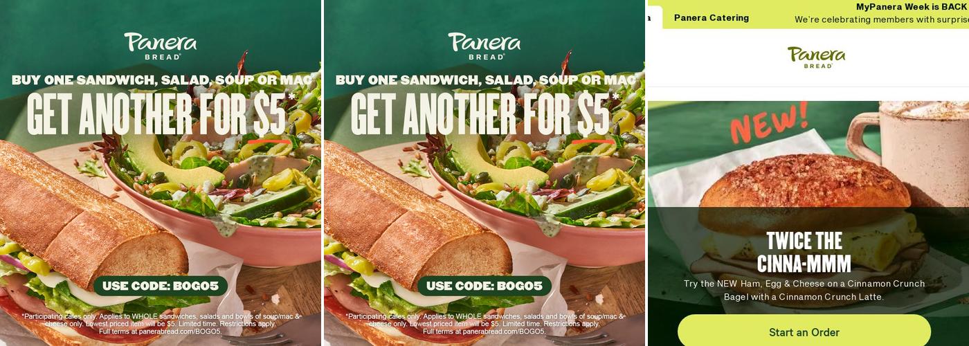 Panera Bread Menu