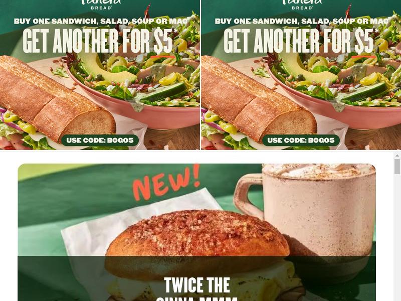 Panera Bread Menu