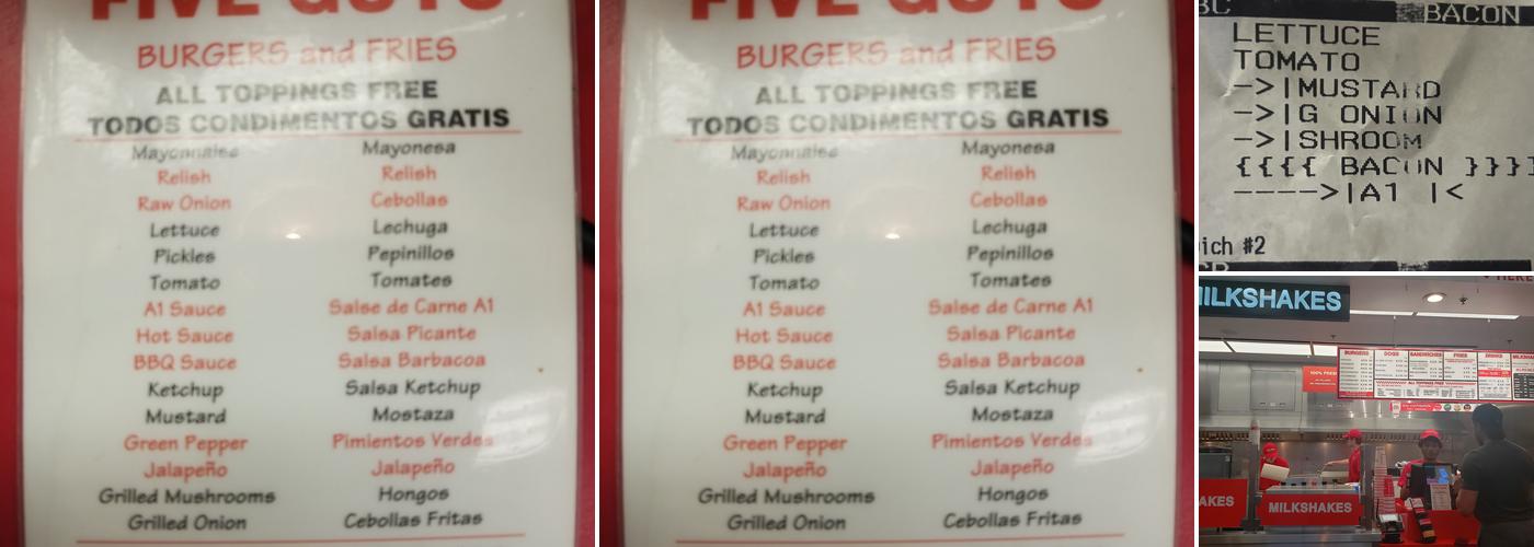 Five Guys Menu