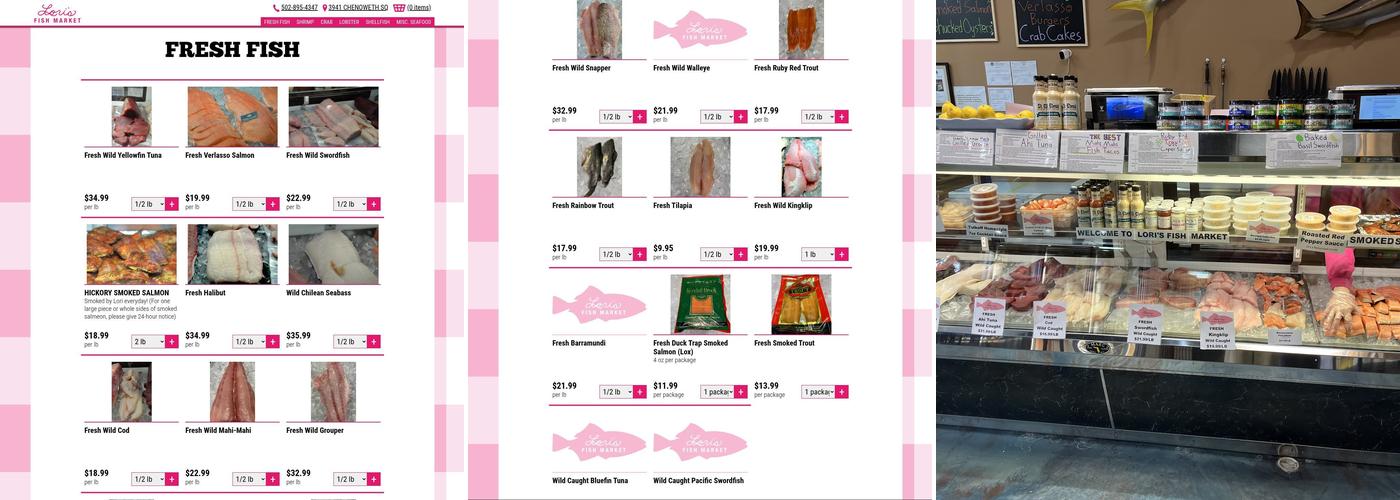 Lori's Fish Market Menu