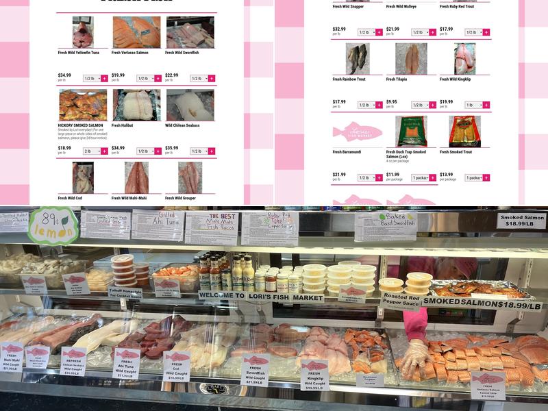 Lori's Fish Market Menu