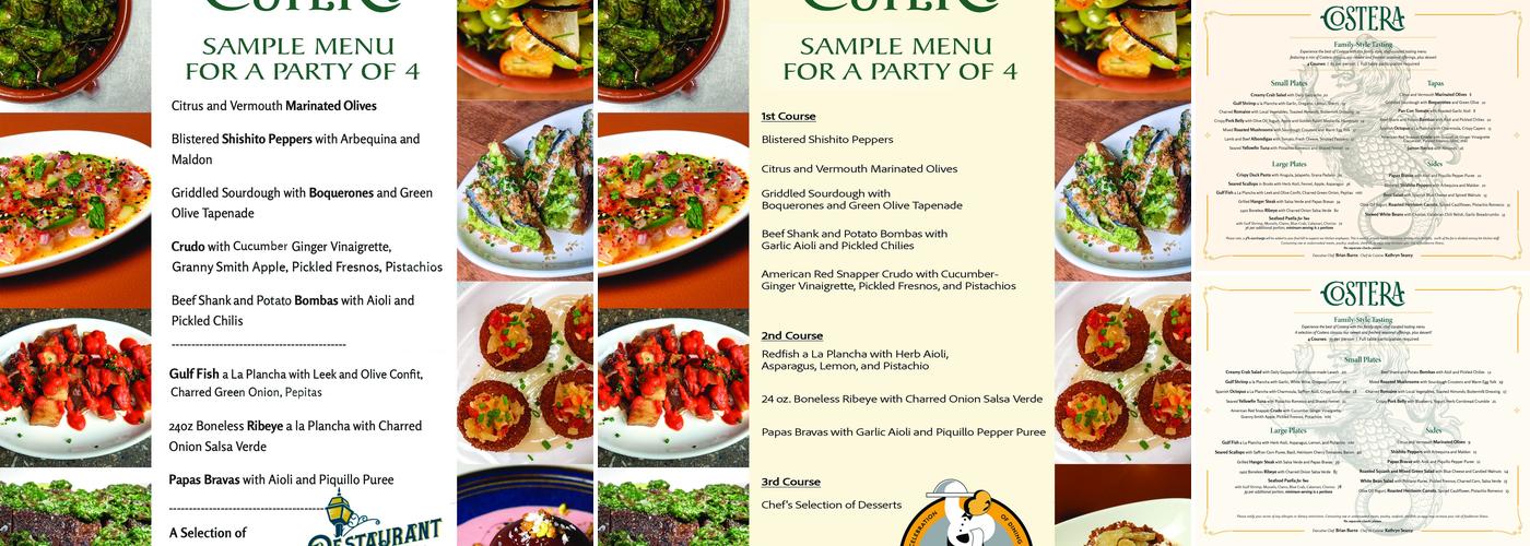 Costera Menu