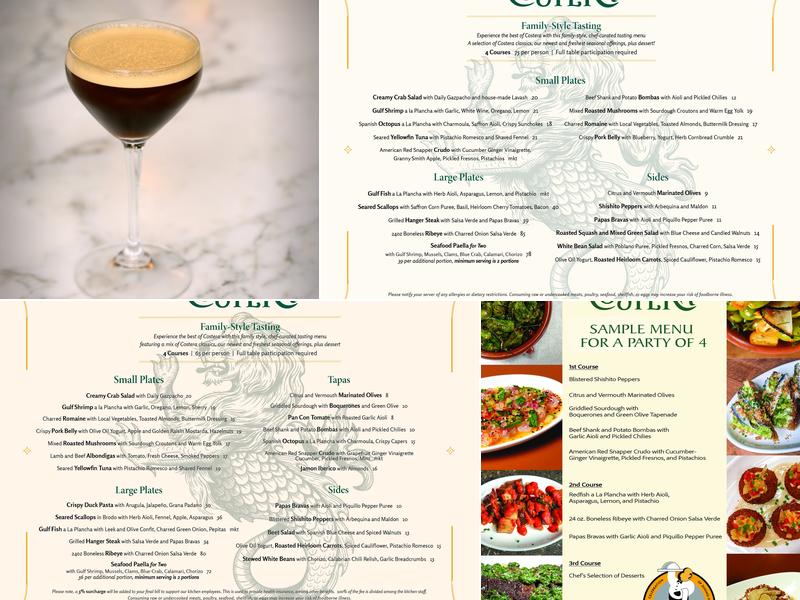 Costera Menu