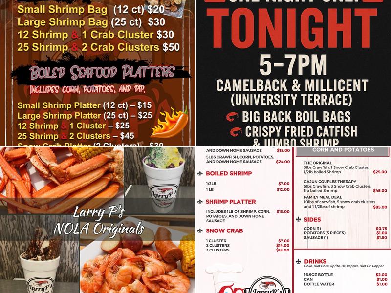 LarryP's Boiling Pot Menu