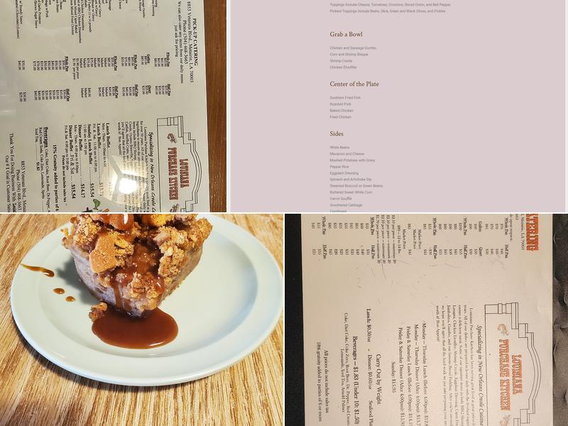 Louisiana Purchase Kitchen Menu