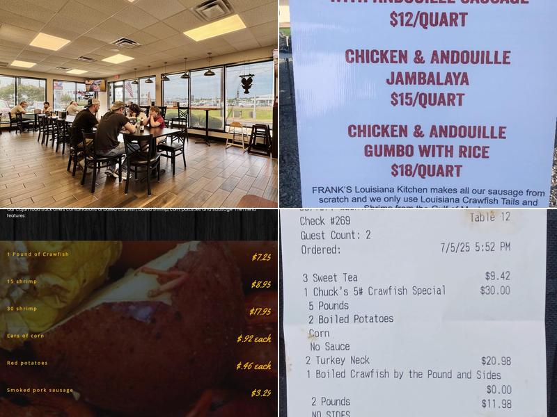Chuck Wagon Crawfish Menu