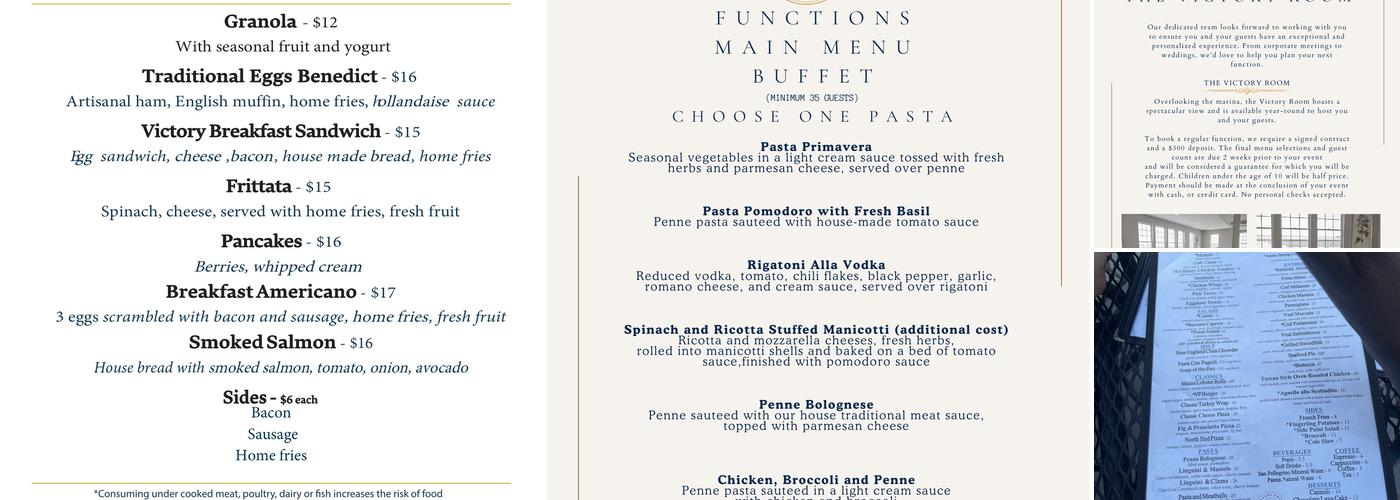Victory Point Restaurant Menu