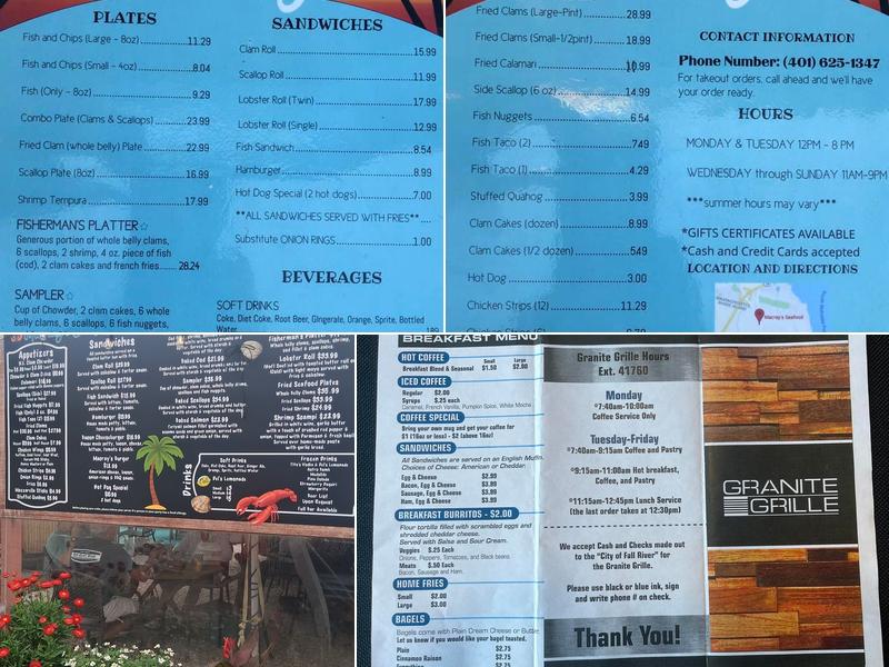 Macray's Seafood Menu