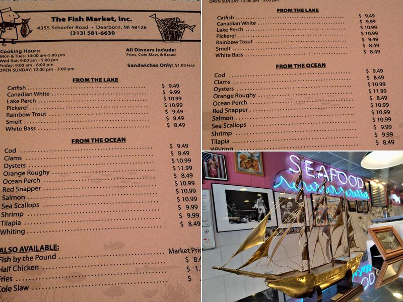 The Fish Market Menu