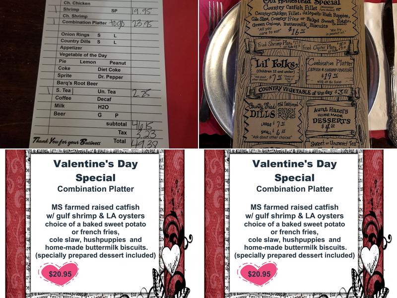 Catfish Charlie Menu