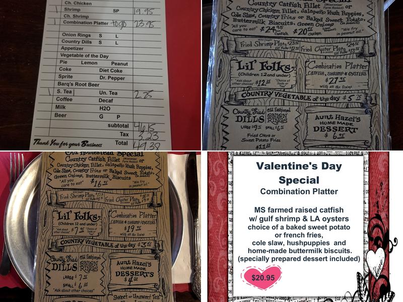 Catfish Charlie Menu