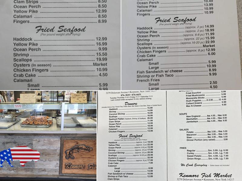 Kenmore Fish Market Menu