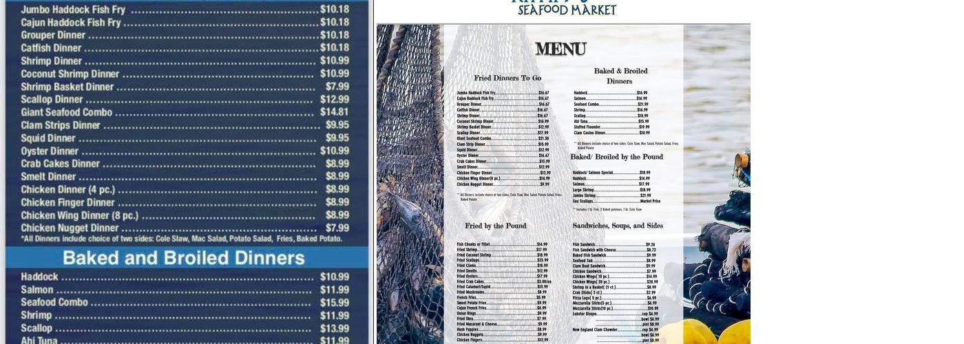 Kithnos Seafood Market Menu