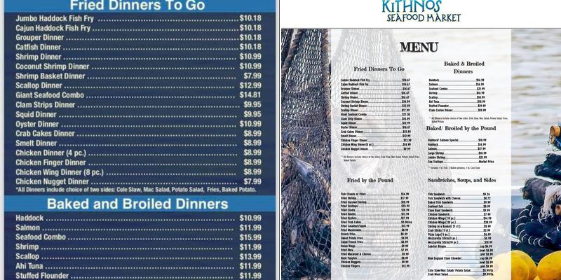 Kithnos Seafood Market Menu