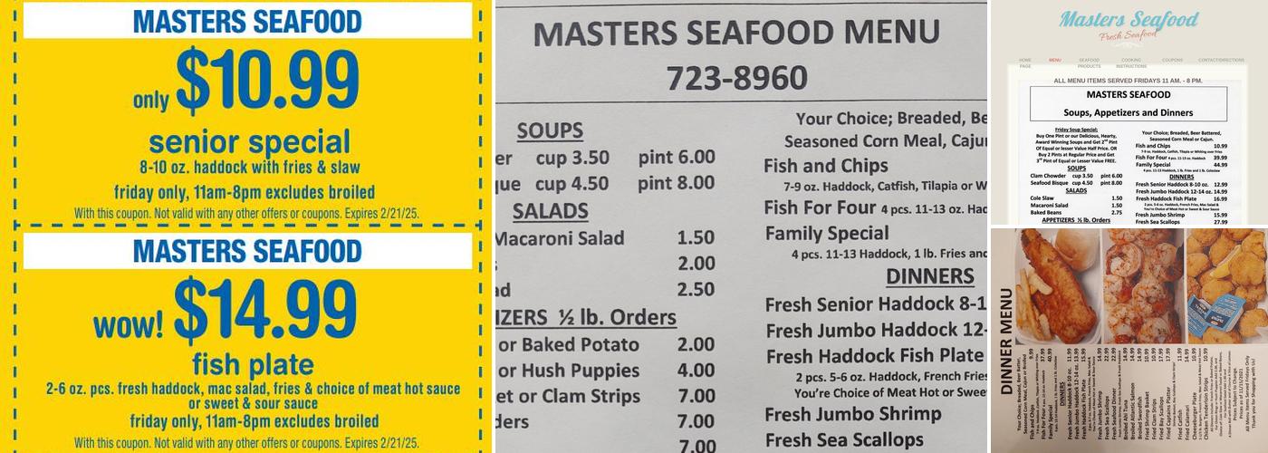 Masters Seafood Menu