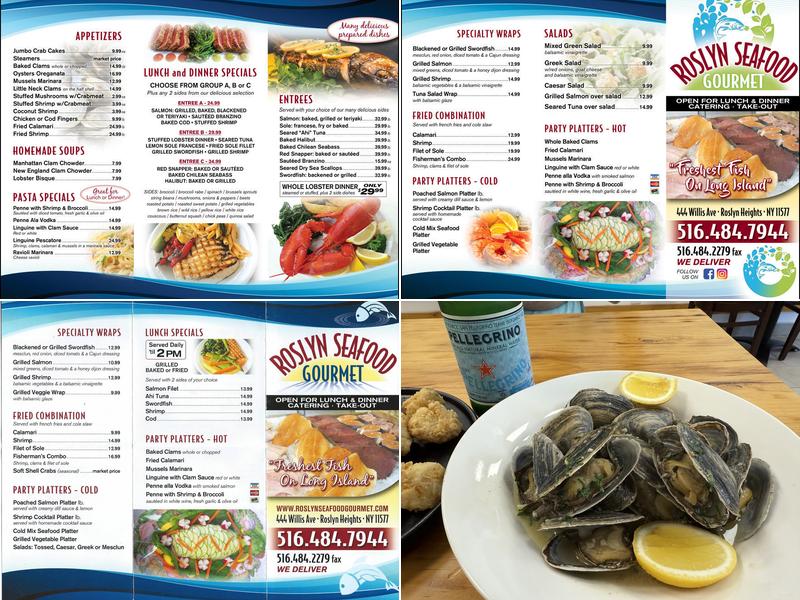 Roslyn Seafood Gourmet Menu