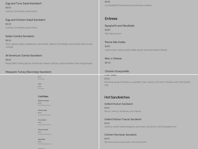 Big American Deli Menu