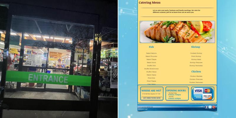 Blue Water Fish Market Menu