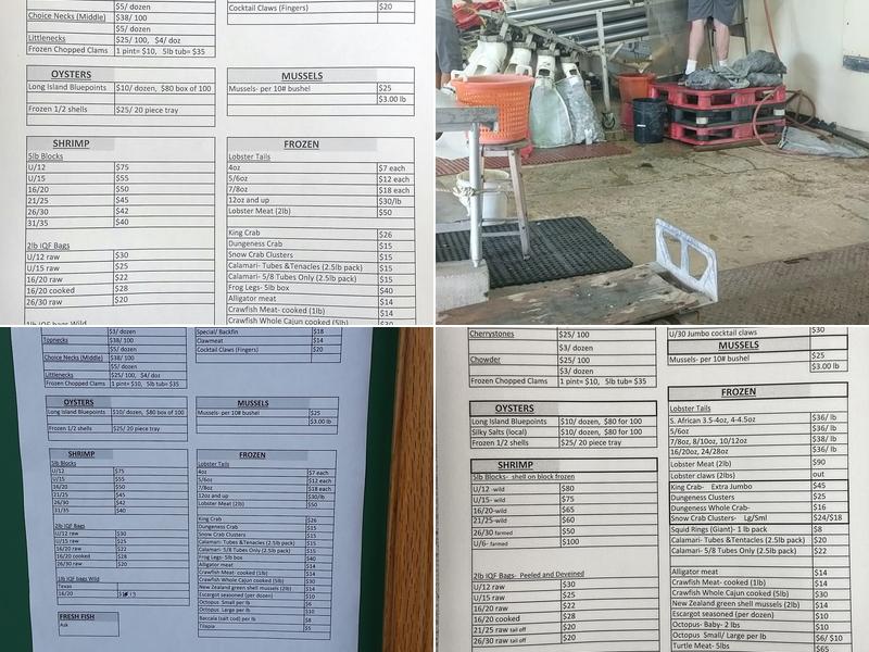 Randall's Seafood Menu