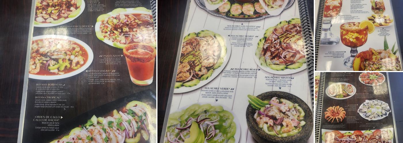 Mariscos la lomita Menu