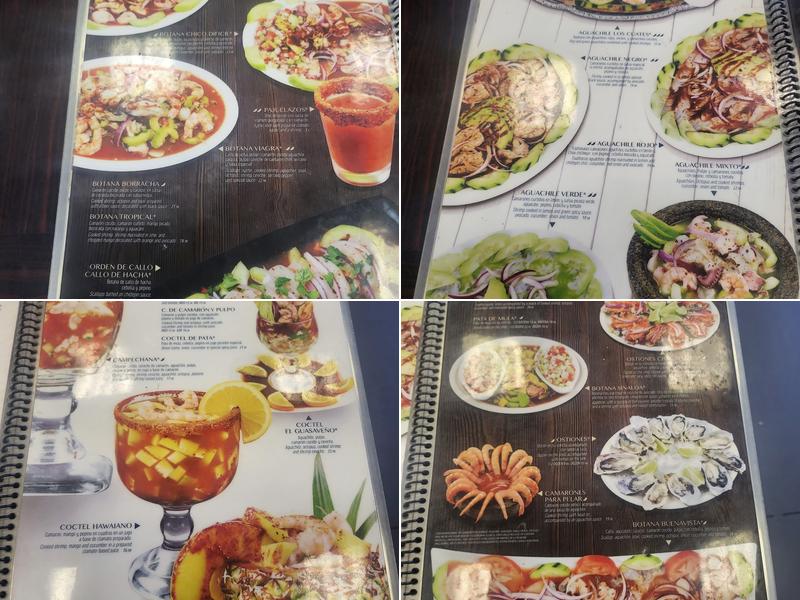 Mariscos la lomita Menu