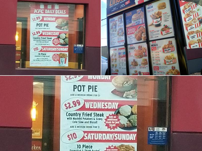 KFC Menu
