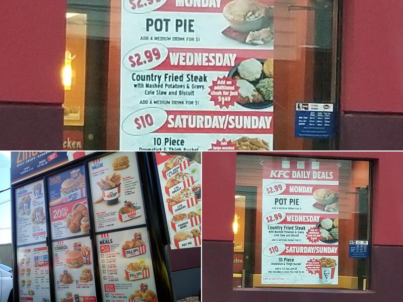 KFC Menu