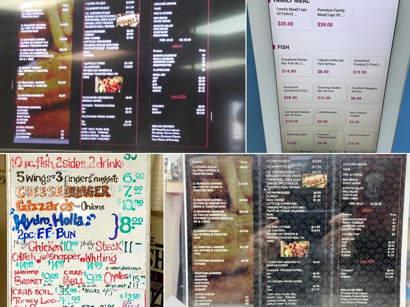 Fish Cage Menu