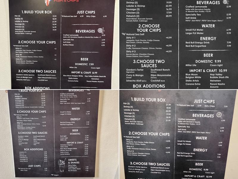 Gordon Ramsay Fish & Chips Menu