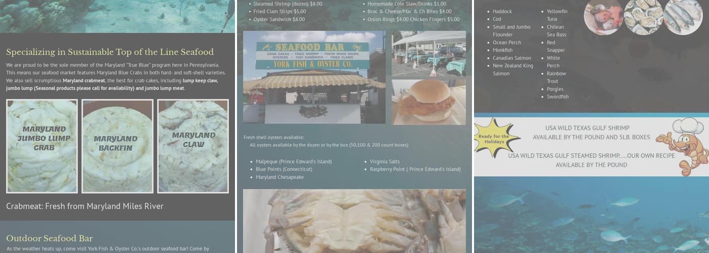York Fish & Oyster Co Menu