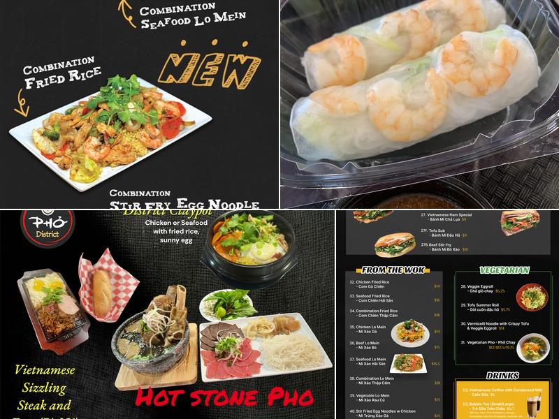 Pho District Menu