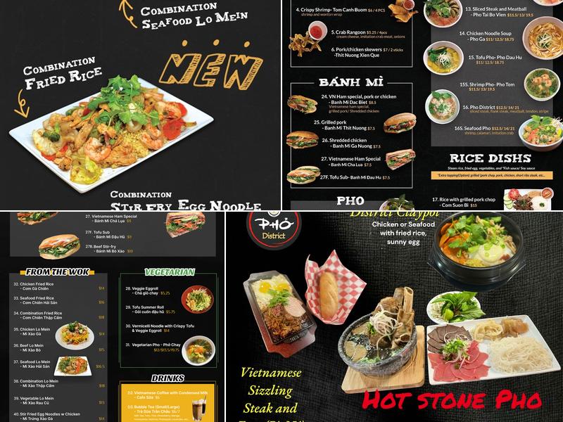 Pho District Menu