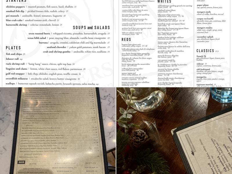 Mongers Menu