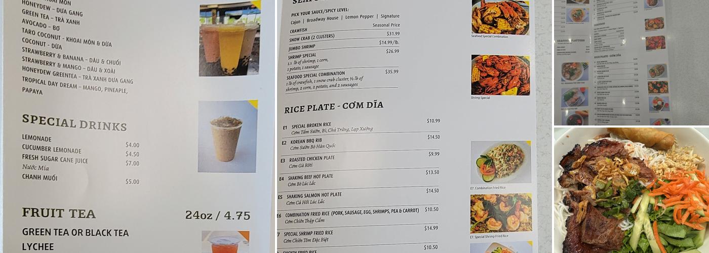 Viet Food To Go 2 and Cajun Crawfish Menu