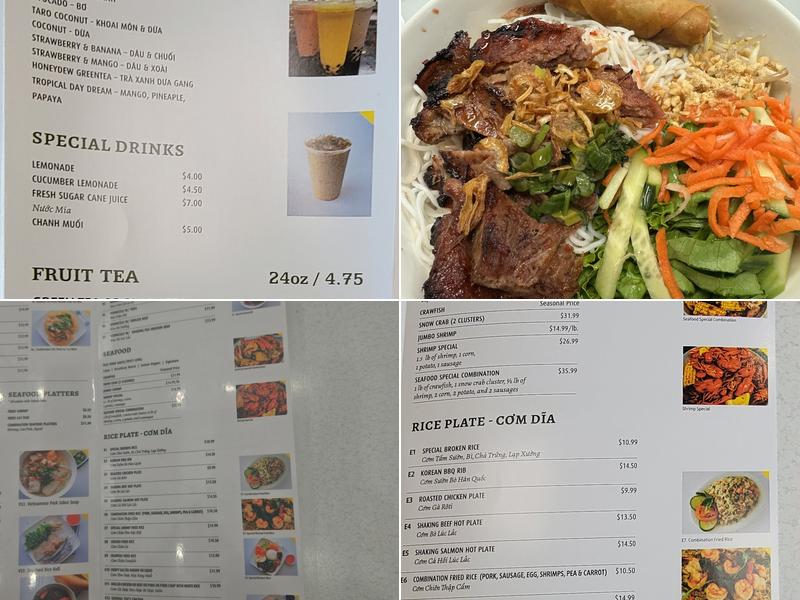 Viet Food To Go 2 and Cajun Crawfish Menu