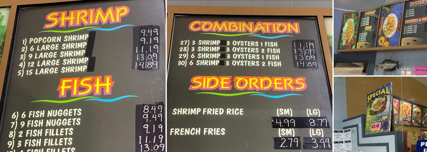 Seafood Corner Menu