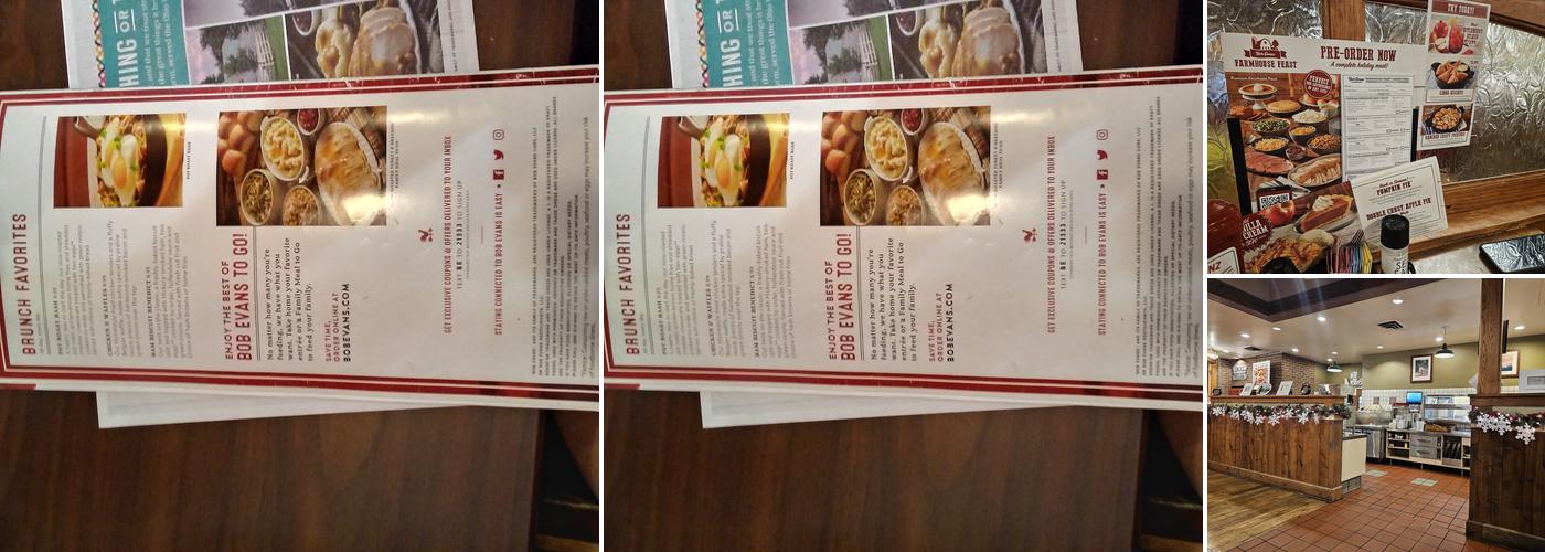 Bob Evans Menu