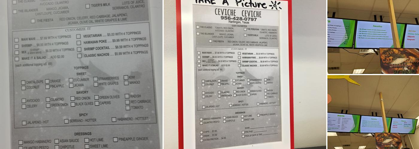 Ceviche Ceviche Menu