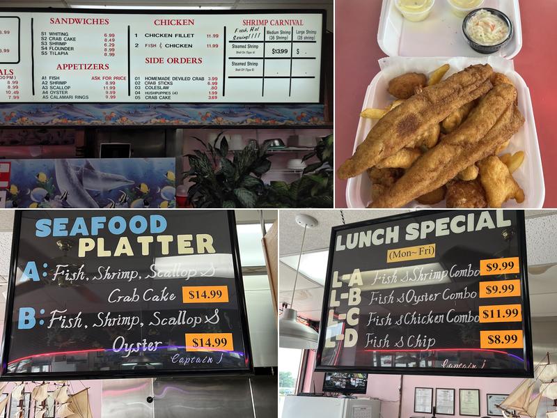 Captain J Seafood Menu