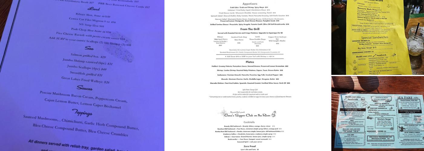 Barnacle Bud's Menu