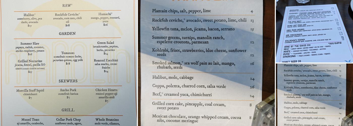 Manolin Menu