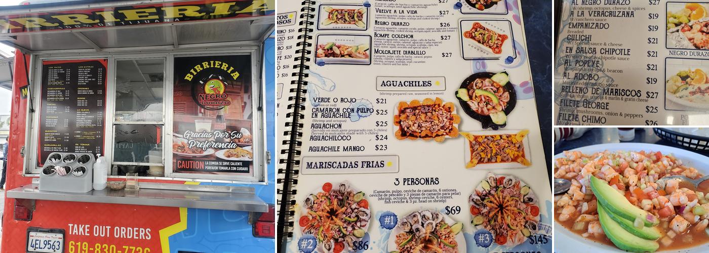 Mariscos Negro Durazo Menu