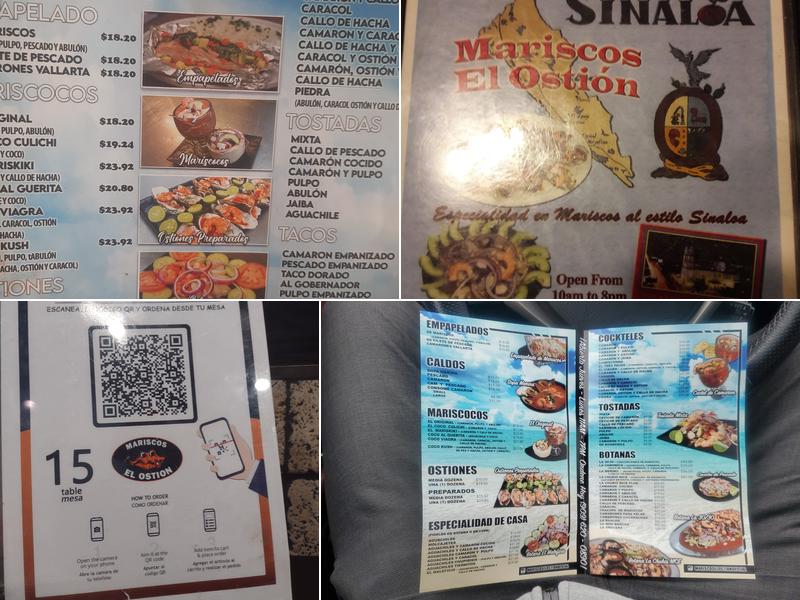 Mariscos El Ostion Menu