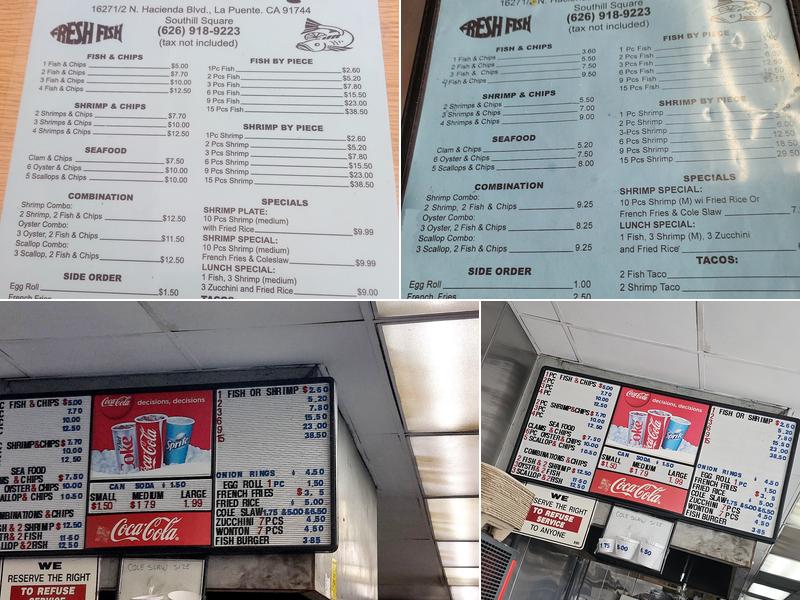 Carnaby St. Fish & Chips Menu