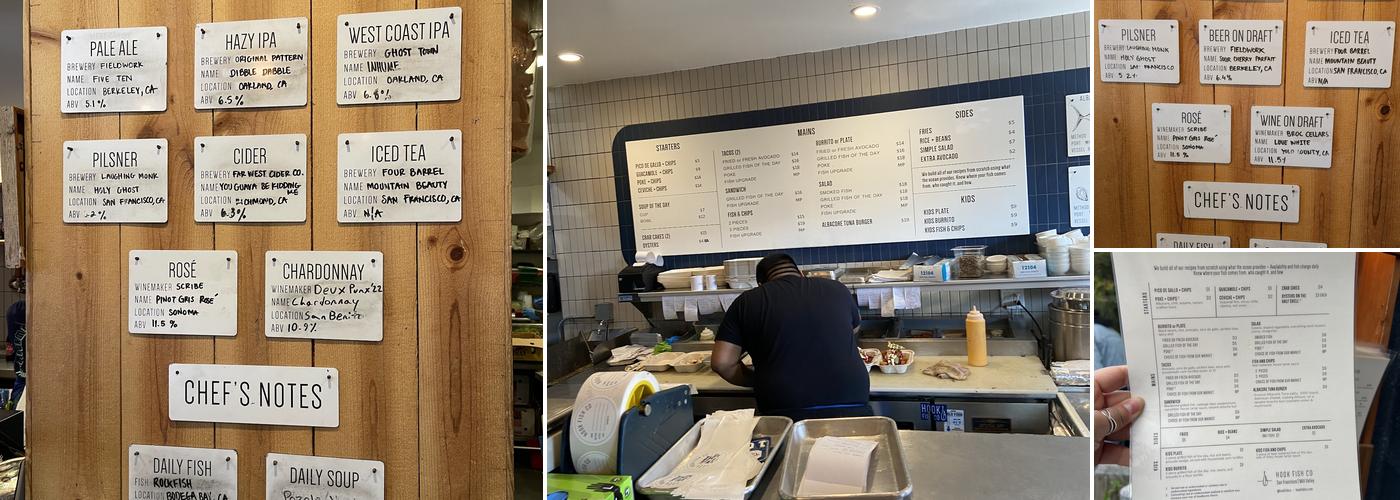 Hook Fish Co Menu