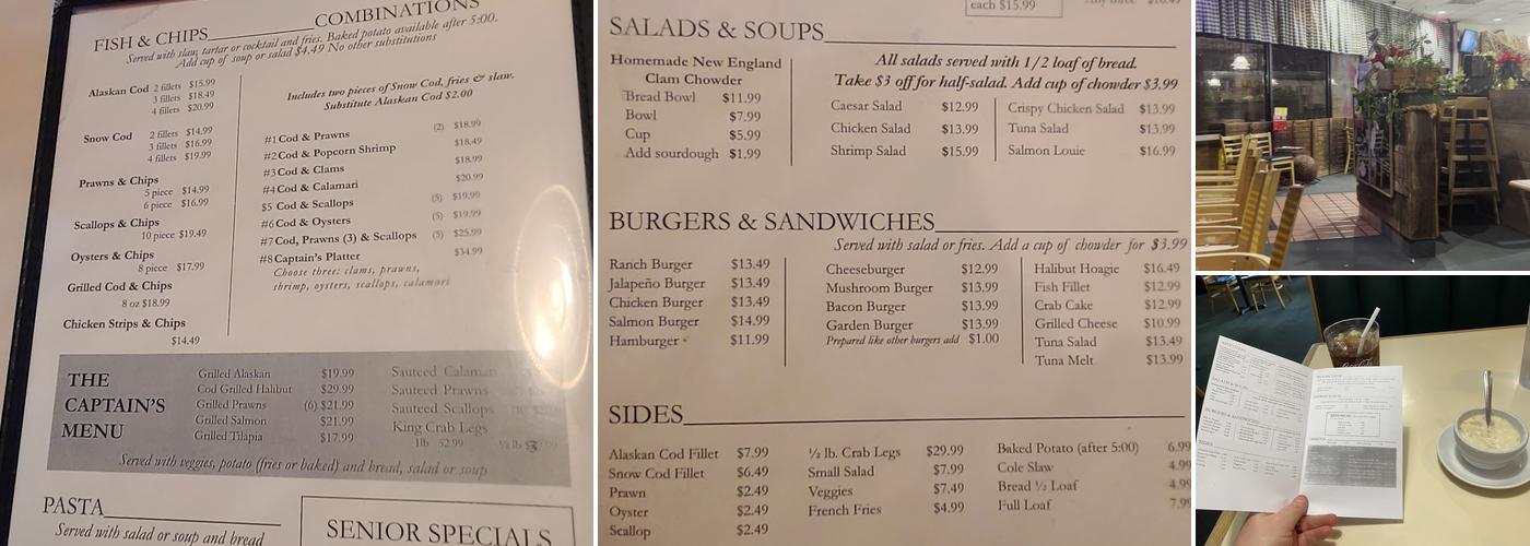 Pelicans Roost Chowder House Menu