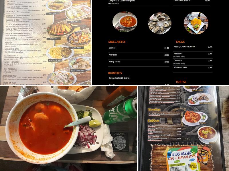 Mariscos Los Chavalones Mexican Restaurant Menu