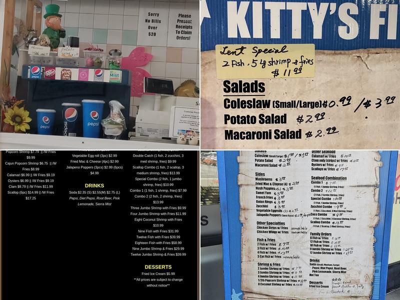 Kitty's Fish & Chips Menu