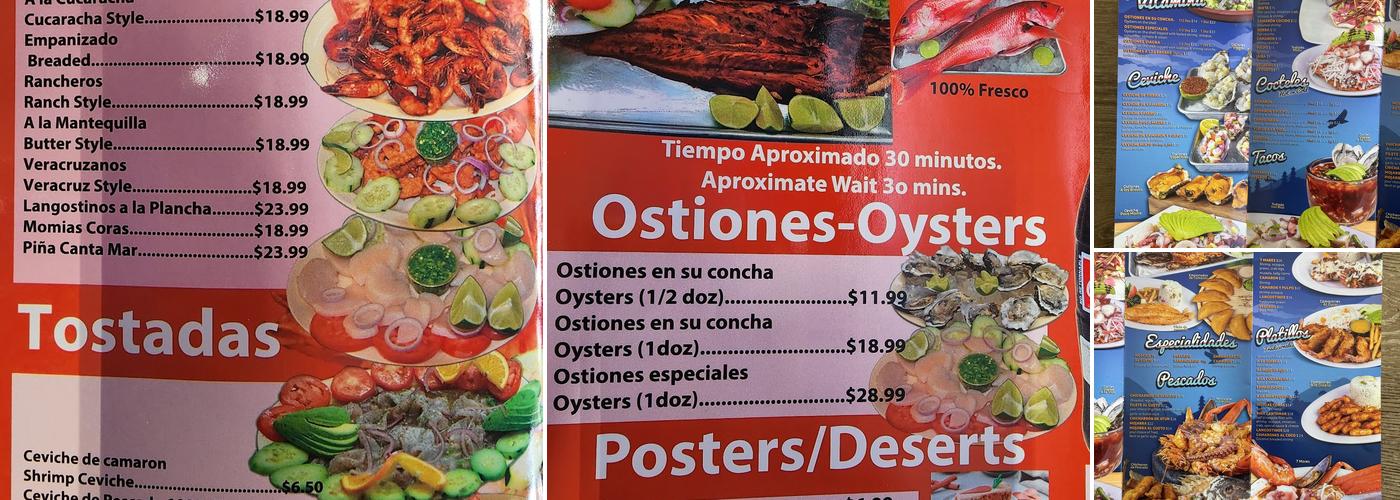 Las Islitas Menu